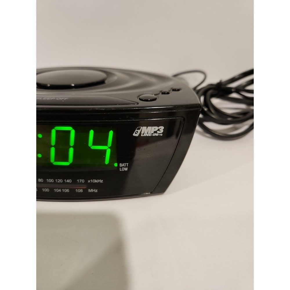 Timex MP3 Line-In T227BQ Tuning Alarm Clock Radio Blk Tested Works !! EUC - Picture 2 of 9